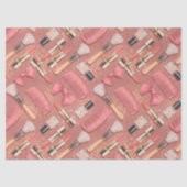 Pink Cosmetics Pattern Glitter  Tissuepapier (Voorkant)