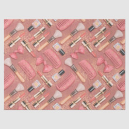 Pink Cosmetics Pattern Glitter Tissuepapier