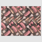 Pink Cosmetics Pattern Glitter  Tissuepapier (Voorkant)