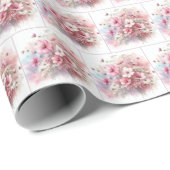 Pink Cosmos Bouquet Cadeaupapier (Rol Hoek)