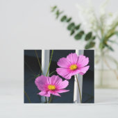 Pink Cosmos-Briefkaart Briefkaart (Staand voorkant)