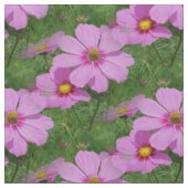 Pink Cosmos Flowers Natuur Floral Pattern Stof (Close Up)
