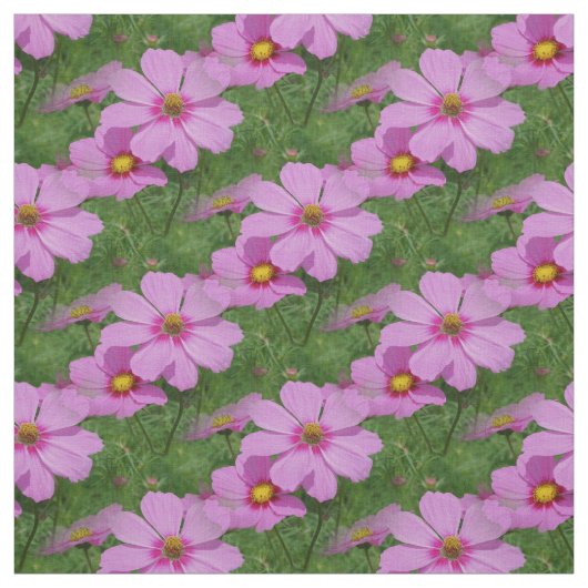 Pink Cosmos Flowers Natuur Floral Pattern Stof (Swatch)