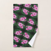Pink Cosmos Flowers Pattern Bad Handdoek (Handdoek)