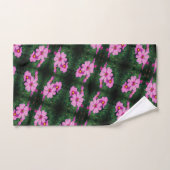 Pink Cosmos Flowers Pattern Bad Handdoek (Handdoek)