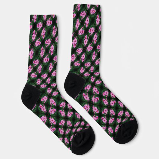 Pink Cosmos Flowers Pattern Sokken (Rechts)