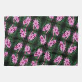 Pink Cosmos Flowers Pattern Theedoek (Horizontaal)