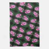 Pink Cosmos Flowers Pattern Theedoek (Verticaal)