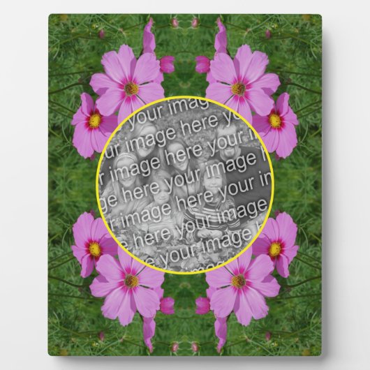 Pink Cosmos Flowers Uw foto toevoegen Fotoplaat (Voorkant)