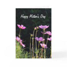 Pink Cosmos Moederdag Kaart