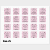 Pink Cottage Law Eten label sticker (Vel)