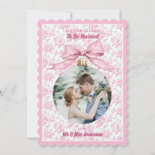 Pink Cottage Roos Seizoen om te trouwen Kerstmis Kaart