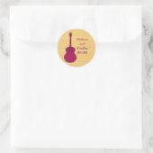 Pink Country Guitar Wedding Stickers (Tas)