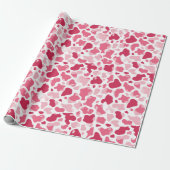 Pink Cow Print Cadeaupapier (Uitgerold)