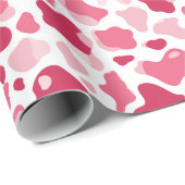 Pink Cow Print Cadeaupapier (Rol Hoek)