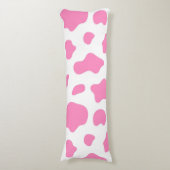 Pink Cow Print Decorative Pillow Lichaamskussen (Voorkant Verticaal)