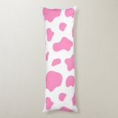 Pink Cow Print Decorative Pillow Lichaamskussen (Achterkant (Verticaal))