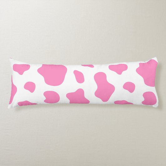 Pink Cow Print Decorative Pillow Lichaamskussen (Voorkant)