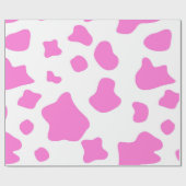 Pink cow spots pattern, animal fur fur print in pa cadeaupapier (Vlak)