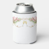 Pink Cowboy Hat Rustic Wedding Blikjeskoeler (Blikje Achterkant)