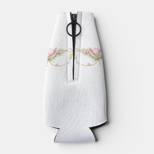 Pink Cowboy Hat Rustic Wedding Flesjeskoeler (Achterkant)