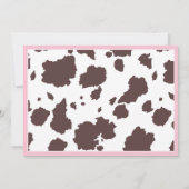 Pink Cowgirl Baby shower Tutu Kaart (Achterkant)