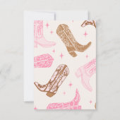 Pink Cowgirl Bedankt Card (Achterkant)