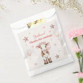 Pink Cowgirl Birthday | Farm Theme 1st Bedankzakje (Gezegeld)