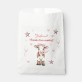 Pink Cowgirl Birthday | Farm Theme 1st Bedankzakje (Voorkant)