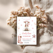 Pink Cowgirl Birthday Invitation | Farm Theme 1st