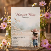 Pink Cowgirl Birthday Invitation | Farm Theme Save The Date