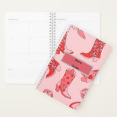 Pink Cowgirl Boot Spiral Bound  Planner (Display)