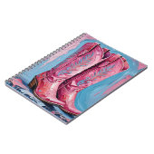 Pink Cowgirl Boots Notitieboek (Linkerzijde)