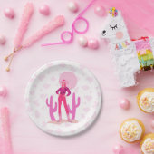 Pink Cowgirl Country Coquette Western Paper Plate Papieren Bordje (Feest)