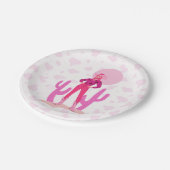 Pink Cowgirl Country Coquette Western Paper Plate Papieren Bordje (Gekanteld)