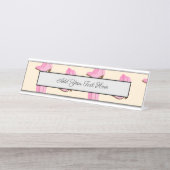 Pink Cowgirl Cowboy Boots Country Texas Ranch Bureau Naambordje (Voorkant)