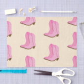 Pink Cowgirl Cowboy Boots Country Texas Ranch Tissuepapier (Craft)