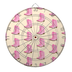 Pink Cowgirl Cowboy Country Texas Ranch Dartbord