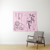 Pink Cowgirl Disco Last Rodeo Bachelorette Party Wandkleed (In Situ (horizontaal))