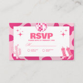 Pink Cowgirl Disco wil je meedoen met ons RSVP Informatiekaartje (Voorkant)