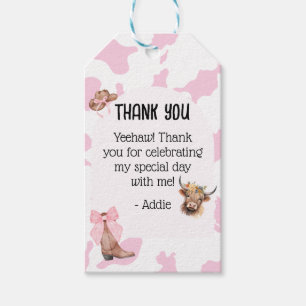 Pink Cowgirl Gift Label Cadeaulabel