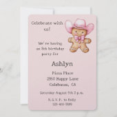 Pink Cowgirl Verjaardag Kaart (Voorkant)