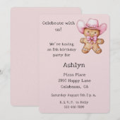 Pink Cowgirl Verjaardag Kaart (Voorkant / Achterkant)