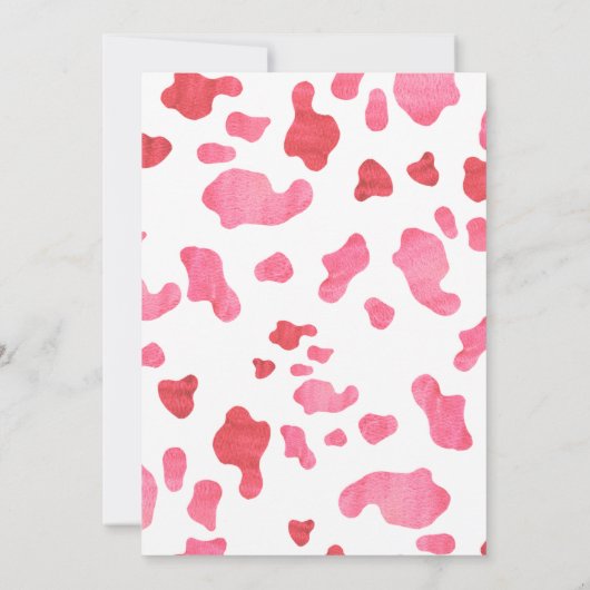 Pink Cowgirl Wild West 1st Rodeo Birthday Party  Kaart (Achterkant)