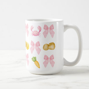 Pink Crab Boil Seafood Party pastel Koffiemok