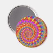 Pink Crazy Fractal Magneet (Voorkant / Achterkant)