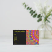 Pink Crazy Fractal Visitekaartje (Staand voorkant)