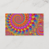 Pink Crazy Fractal Visitekaartje (Achterkant)