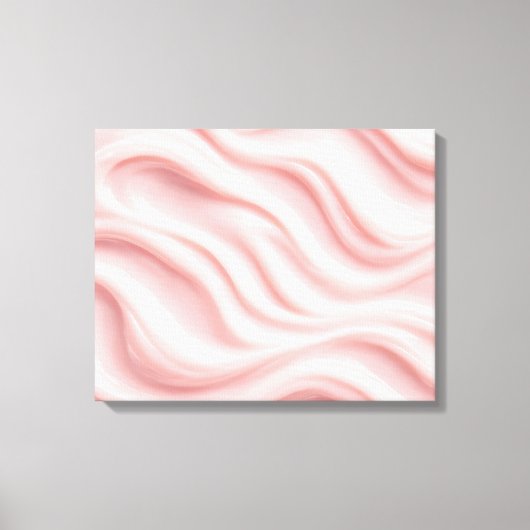 Pink Cream Abstract Design Canvas Afdruk (Voorkant)
