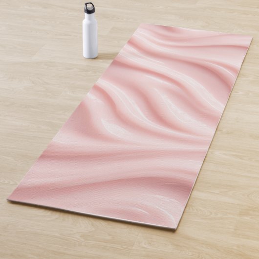 Pink Cream Abstract Design Yogamat (In situ)